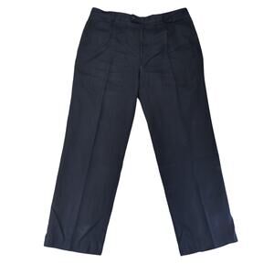 Alex Cannon 100% Linen Pants Men's Size 38/32 Navy Blue Pleated Summer Prep